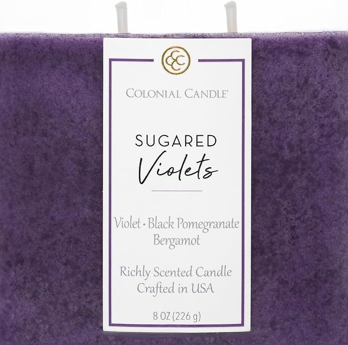 Colonial Candle Sugared Violets Scented Candle Jar, Highly Fragranced Candles - Image 5
