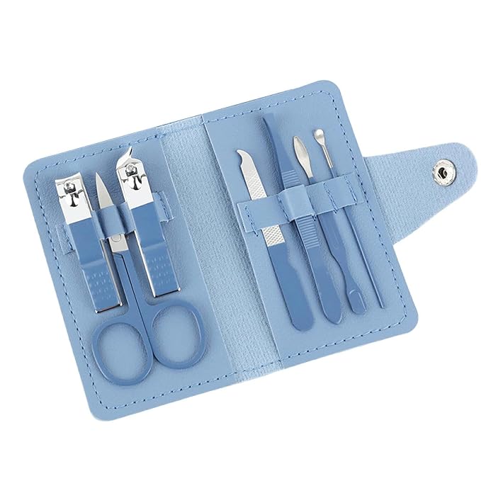 Manicure Set, 7 in 1 Professional Nail Clippers Scissors Pedicure Kit, - Image 9