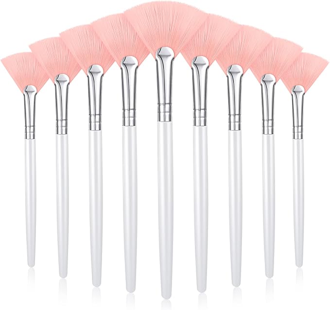 9 Pieces Facial Fan Mask Brushes, Soft Facial Applicator Brushes Tools by Maitys