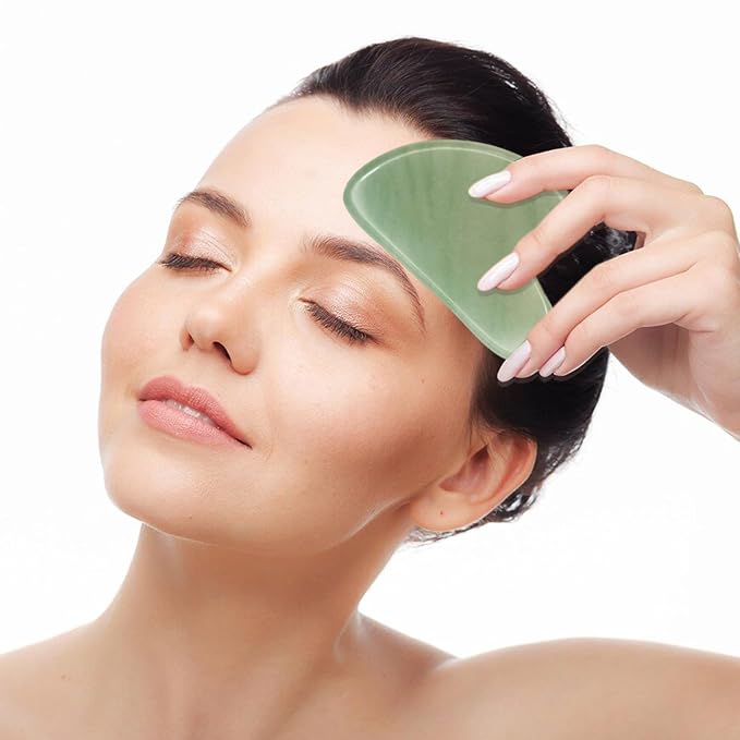 Gua Sha Facial Tools, Jade Guasha Tool - Image 7