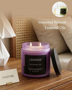 Lavender Scented Candle for Relaxation, 13oz Soy Wax Candle, 70–80 Hour Burn - Image 6