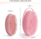 Silicone Body Scrubber, Silicone Loofah 2 Pcs Silicones Shower Scrubber - Image 5