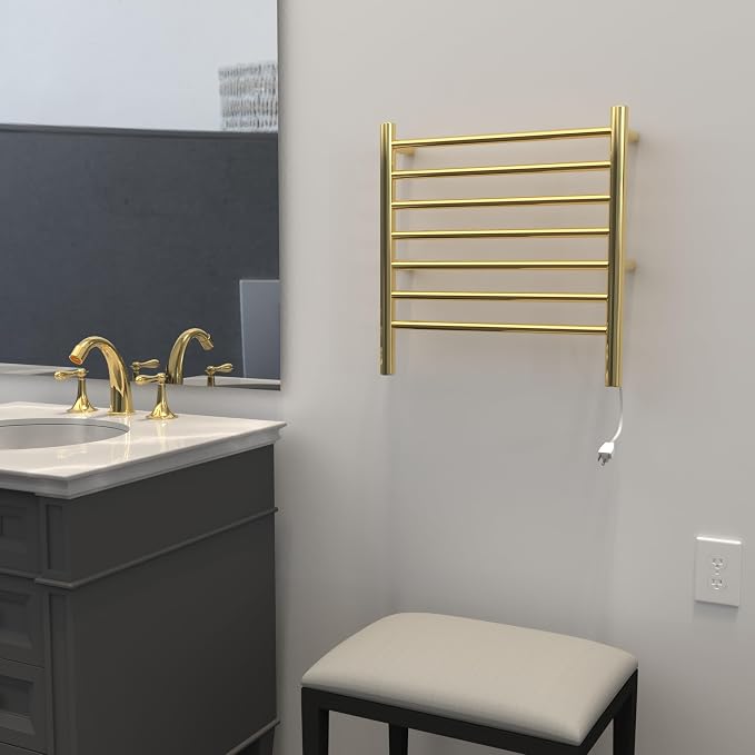 Amba RWHS-SPG Radiant Small 7 Bar Towel Warmer in Polished Gold - Image 4
