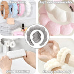 Spa Headbands for Washing Face Wristband Set Sponge Makeup Skincare Headband - Image 5