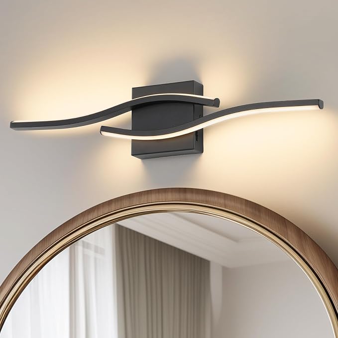 Joossnwell Vanity Light for Bathroom Lighting Fixtures Over Mirror Black by Joossnwell