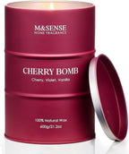 M&SENSE Cherry Bomb Scented Candles, Large Sweet Candle by MSENSE
