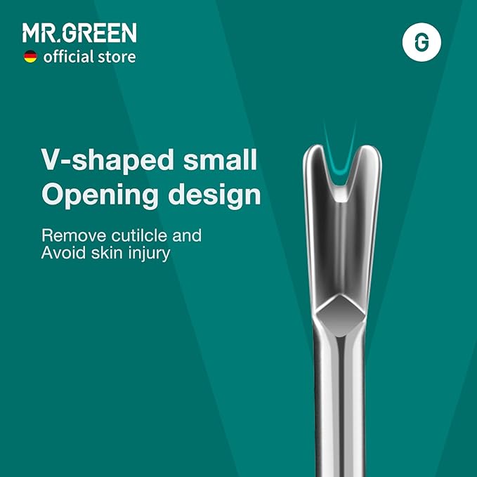 MR.GREEN Cuticle Pusher Dead Skin Remover Stainless Steel Manicure Tools - Image 4