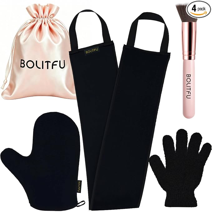 4 Pack Self Tanning Mitt Applicator Kit, by BOLITFU
