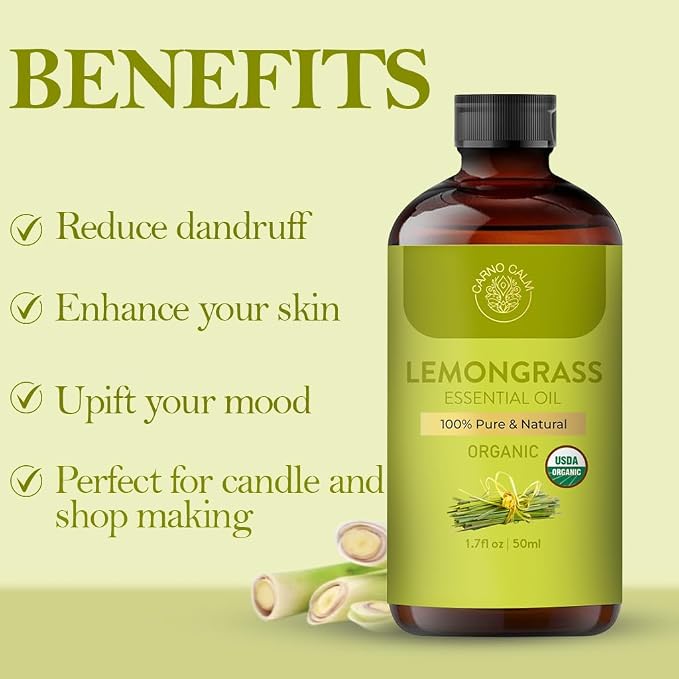Lemongrass Essential Oil | USDA Certified Organic Lemongrass Oil | - Image 4