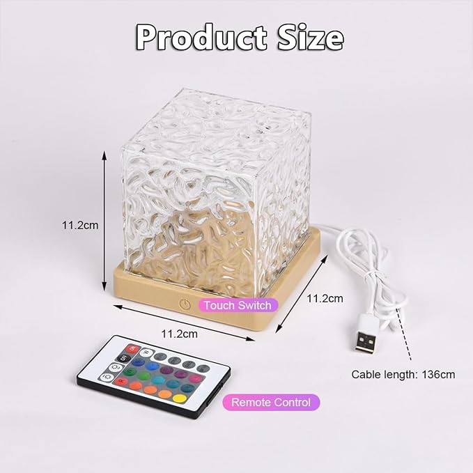 Ocean Wave Projector Light, 16-Color LED Cube Lamp - Image 7