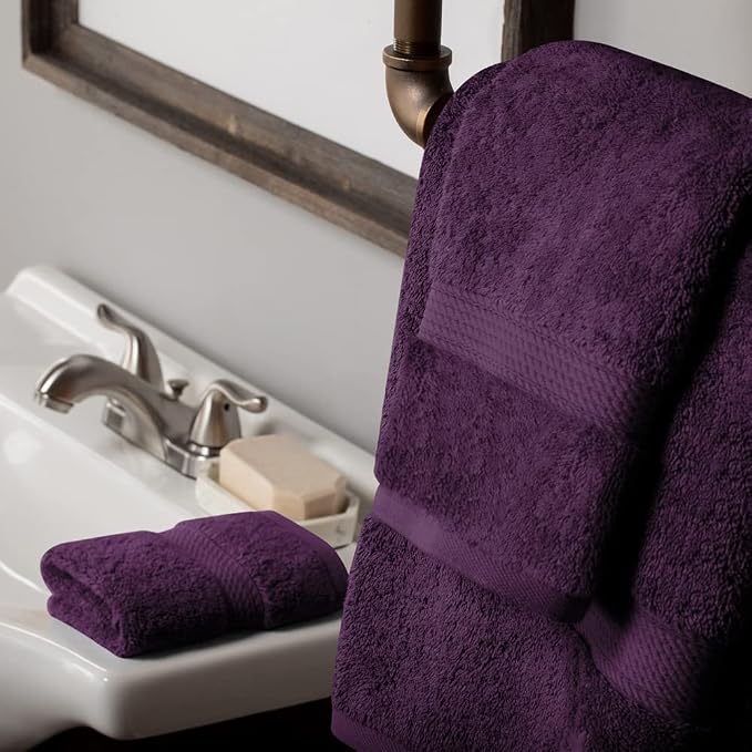 SUPERIOR Egyptian Cotton Pile 3 Piece Towel Set, Includes 1 Bath, 1 Hand - Image 7