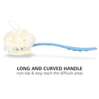 Shower Body Brush with Bristles and Loofah, Back Scrubber Bath Mesh Sponge with - Image 4