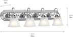 Kichler 30" 4-Light Vanity Bath Light in Chrome, Modern Bathroom Light - Image 2