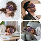 Dancing Skeletons Eye Mask Sleeping Mask Garden Flower Leaves Dead Halloween - Image 5