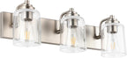SOLFART Brushed Nickel Vanity Light Bathroom Light Fixtures Over Mirror 3 Light by SOLFART