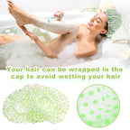 18Pcs Plastic Shower Caps for Women Waterproof Bath Caps Bathing Hair Cap - Image 5