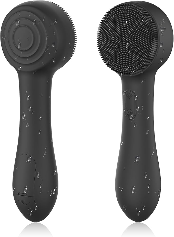 Facial Cleansing Brush Silicone Face Scrubber Waterproof Rechargeable by BuyNow