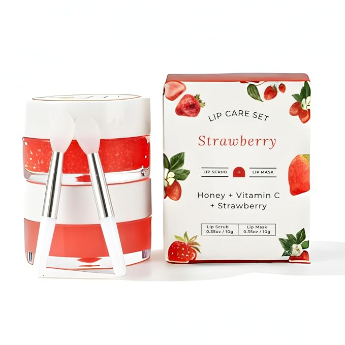 Lip Mask & Scrub Set, Overnight Moisturizer - Image 2