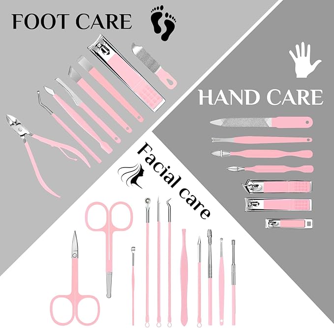 MINKINH 26-Piece Professional Manicure Set，Features Stainless Steel Tools - Image 3