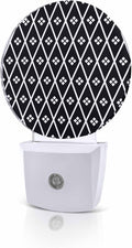 Night Lights Auto Sensor Black Diamond Night Light Geometric Rhombus Round Lamp by Home+L6