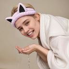 2 Pcs Cat Ears Headband, Cute Spa Headbands - Image 3