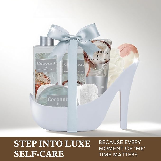 Soothing Coconut Spa Treasures for Women, 8 Piece Gift Set, Designed for beautys - Image 7
