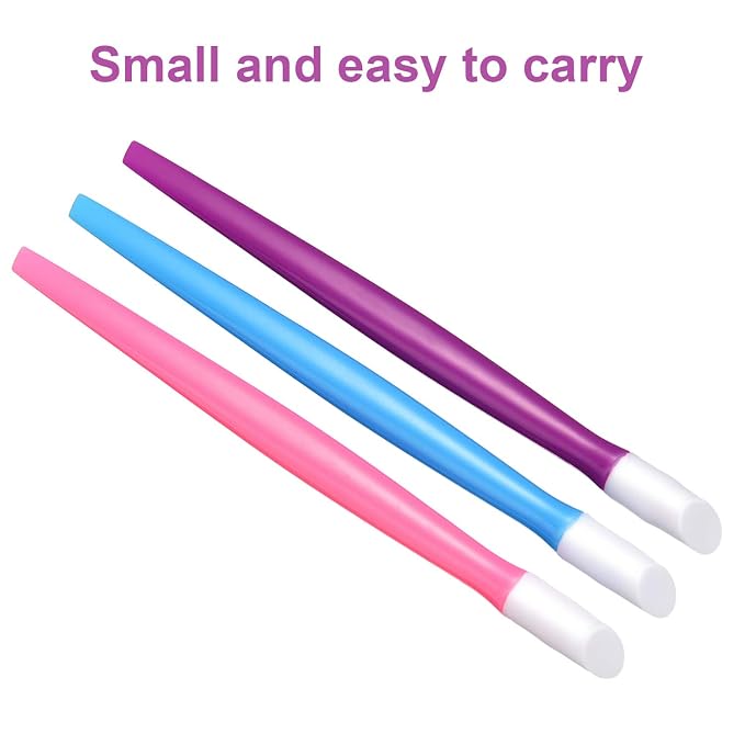 BBTO 30 Pcs Rubber Cuticle Pusher Silicone Cuticle Pusher Small Plastic Handle - Image 3