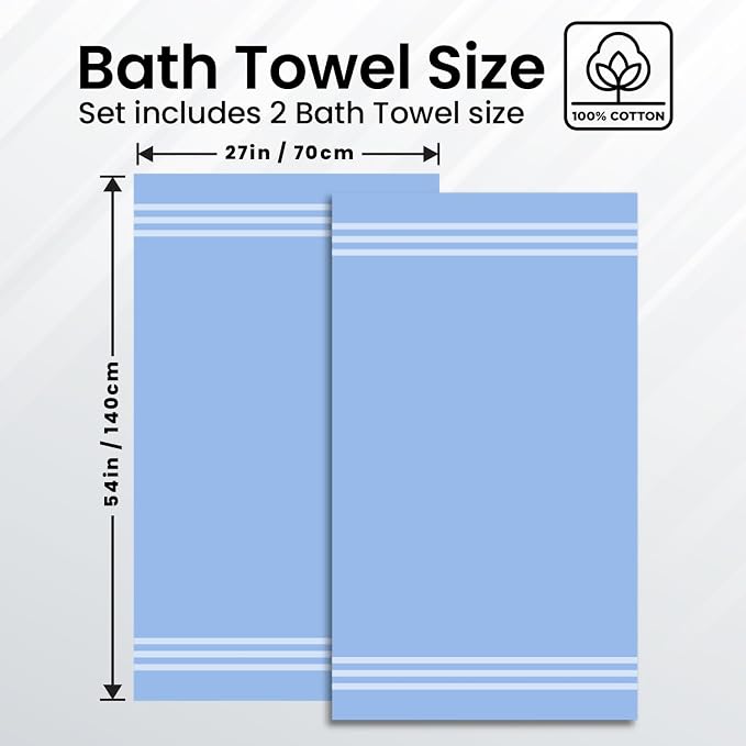 Infinitee Xclusives 100% Cotton Luxury Bath Towels Set of 2 - Image 3