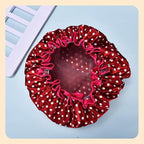 Christmas Red Polka Dot Shower Cap - Image 7
