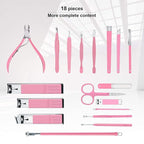 Manicure Set Professional Nail Clippers Kit Pedicure Care Tools- Stainless - Image 8