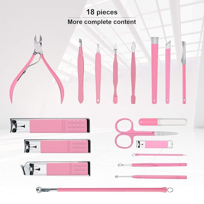 Manicure Set Professional Nail Clippers Kit Pedicure Care Tools- Stainless - Image 8