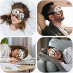 Playing Cards Silk Eye Mask Sleep Mask Funny Poker Wooden Table Rectangle Eye - Image 5