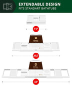 ROYAL CRAFT WOOD Premium Foldable Bathtub Tray Caddy - Image 6