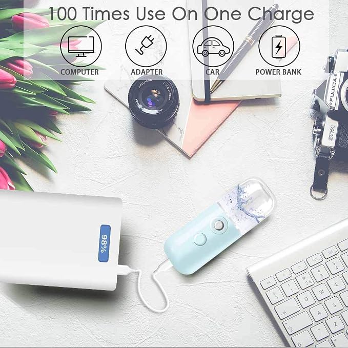 GIVERARE Nano Facial Steamer, Handy Mini Mister, USB Rechargeable Mist Sprayer - Image 7