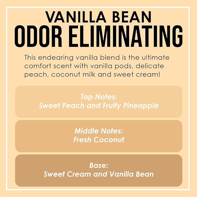 Vanilla Bean Odor Eliminating Highly Fragranced Candle - Image 4