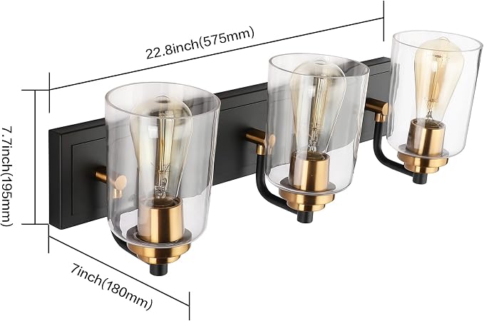 SOLFART Bathroom Vanity Light 3-Light Light fixtures - Image 4