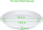 2 Pack of 16 inch Plant Saucer, Large Plant Tray, Heavy Sturdy Plant Drainage - Image 2