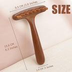 OULIGET Wood Gua Sha Massage Tools Set, Scraping Scalp Comb, Scraping Natural - Image 2