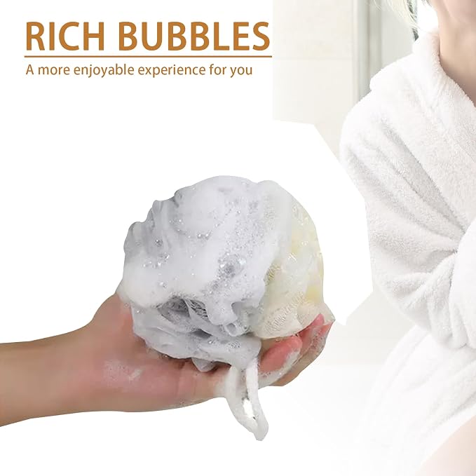 20 Pack Travel Loofah Individually Wrapped, Small Loofah Shower Puff, 30g Mini - Image 6