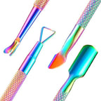 2PCS Cuticle Pusher and Cutter Remover, Xunxmas Salon Nail Scraper - Image 4