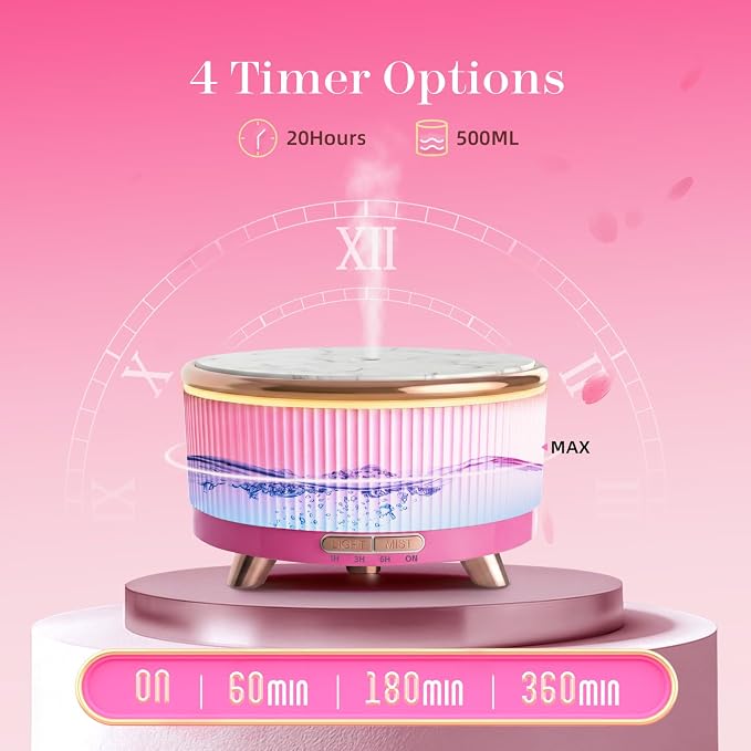 500ML Large Capacity Essential Oil Diffuser, Ultrasonic Aromatherapy Diffuser - Image 9