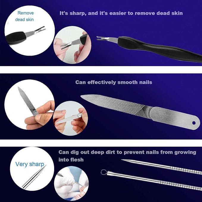Ingrown Toenail File and Lifters Set, Professional Pedicure Tool Toenail - Image 4