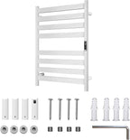 Heated Wall Mounted Electric Towel Warmer Rack, Timer & Temperature Control - Image 7