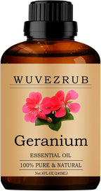 Geranium Essential Oils, 240ML Pure and Natural Essential Oil by WUVEZRUB