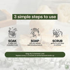 Chill Ah Green Glow Loofah Sponge Set – 100% Plant-Based, Biodegradable - Image 6