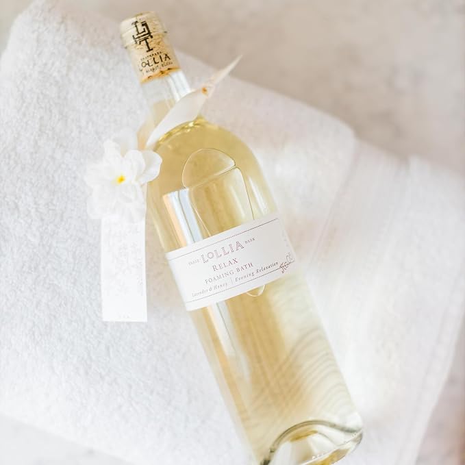 LOLLIA Relax Bubble Bath, 25 fl. oz., Lavender & Honey Scented Luxury Soap - Image 5