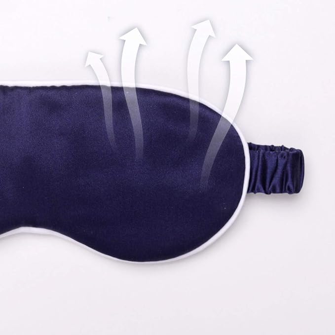 Silk Sleep Mask Light Blocking Luxury 100% Mulberry 19mm Silk Eye Mask Eye - Image 2