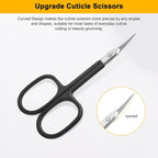 CGBE Cuticle Scissors Extra Fine Curved Blade, Super Slim Manicure Scissors - Image 3