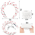 Zkptops Spa Headband for Washing Face Wristband Set Sponge Makeup Skincare - Image 6