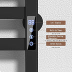 Towel Warmer Black Heated Towel Rack - Image 6